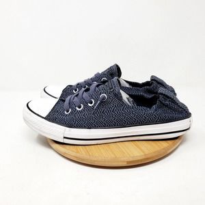 Converse Shoreline Shoes Womens 10 Grey Blue Check Chuck Taylor All Star Cinch